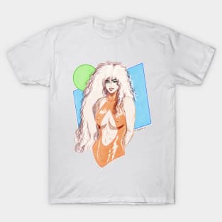 80s big hair girl T-Shirt